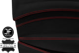 RED STITCH 2X FULL DOOR CARD LEATHER COVERS FOR BMW MINI R55 R56 R57 07-14