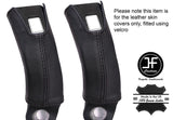 BLACK STITCHING 2X FRONT SEAT BELT LEATHER COVERS FITS LAND CRUISER FJ40 FJ 40