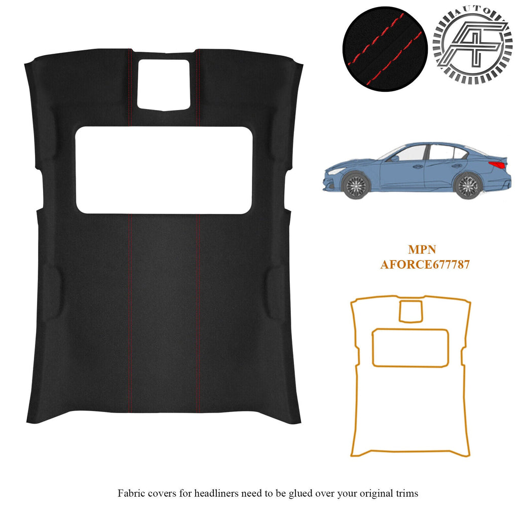 LUXE SUEDE HEADLINER WITH SUNROOF FITS INFINITI Q50 14-16 CUSTOM NEW MADE IN UK