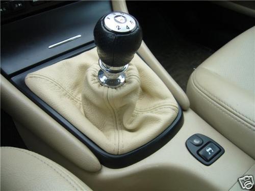 FITS JAGUAR X-TYPE GEAR GAITER BEIGE LEATHER 01-2009 CUSTOM NEW MADE IN UK