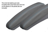 BLUE STITCH 2X GREY ARMREST SKIN COVERS FITS MERCEDES V CLASS VITO W638 96-03