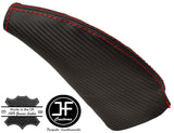 RED STITCH CARBON VINYL HANDBRAKE GAITER FITS MAZDA MIATA MX5 MK1 MK2 90-05