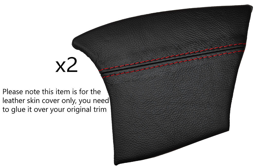 RED STITCH 2X REAR CONSOLE SIDE TRIM SKIN COVERS FITS PORSCHE BOXSTER 986