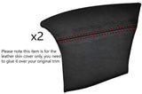 RED STITCH 2X REAR CONSOLE SIDE TRIM SKIN COVERS FITS PORSCHE BOXSTER 986