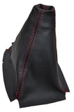 FITS HONDA CIVIC 3D  GEAR GAITER  DOUBLE RED STITCHING 1996 TO 2000 CUSTOM NEW
