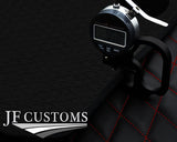 D RED DIAMOND STITCH VINYL 4X TAILORED FLOOR CARPETS FOR FIAT PUNTO EVO 10-12