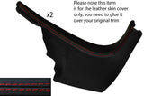RED  STITCH 2X LOWER A PILLAR LEATHER COVERS FITS AUDI A3 8P S3 RS3 2003-2012