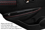 RED STITCHING 2X REAR DOOR ARMREST SKIN COVERS FITS NISSAN QASHQAI 07-13