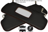 RED STITCHING 2X SUN VISORS LEATHER COVERS FITS RELIANT ROBIN CUSTOM NEW