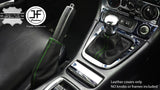 GREEN STITCH REAL LEATHER GEAR & HANDBRAKE GAITER FOR MAZDA MX5 MIATA MK2 01-05