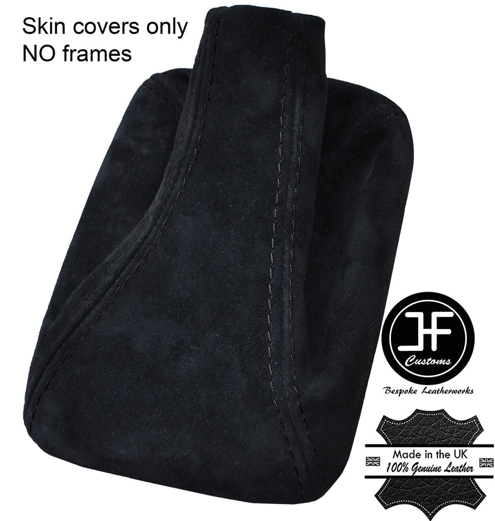 BLACK STITCHING REAL SUEDE MANUAL GEAR GAITER FITS TOYOTA MR2 MK2 1989-2000
