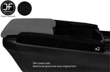 BLACK STITCH 2X CONSOLE SIDE TRIM SUEDE COVER FITS HONDA CIVIC MK10 2017-2019
