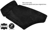 BLACK STITCH ARMREST REAL SUEDE COVER FOR BMW 5 SERIES E60 E61 2003-2011