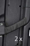 black stitch FITS ALFA ROMEO 164 87-98 2X DOOR HANDLE LEATHER COVERS CUSTOM NEW