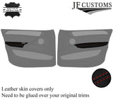 D RED STITCH 2X FRONT DOOR ARMREST LEATHER COVERS FOR BMW X6 E71 E72 07-14