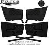 BLACK STITCH LEATHER COVERS FOR BMW 3 SERIES E30 CONVERTIBLE FULL INTERIOR KIT