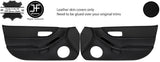 BLACK BLACK 2 TONE 2X FULL DOOR CARD LEATHER COVERS FOR HONDA CRX DEL SOL 92-97