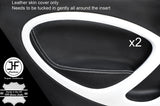 WHITE STITCH 2X REAR DOOR CARD TRIM LEATHER COVERS FITS SMART FORFOUR 2014-2017
