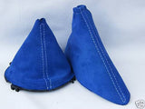 FITS NISSAN 350Z GEAR GAITER SET BLUE PU SUEDE 02-08 CUSTOM NEW MADE IN UK