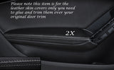 GREY STITCH 2X FRONT DOOR ARMREST LEATHER SKIN COVERS FITS AUDI A5 07-14 3 DOOR
