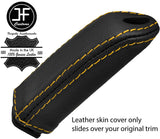 YELLOW STITCH REAL LEATHER HANDBRAKE HANDLE COVER FITS PEUGEOT RCZ 2009-2016