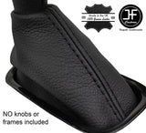 BLACK STITCHING AUTO AUTOMATIC LEATHER GEAR GAITER FITS RENAULT ZOE 2012-2016