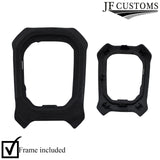BLACK LEATHER GEAR GAITER+SURROUND COVER+PLASTIC FRAMES FOR JEEP RENEGADE 14-19