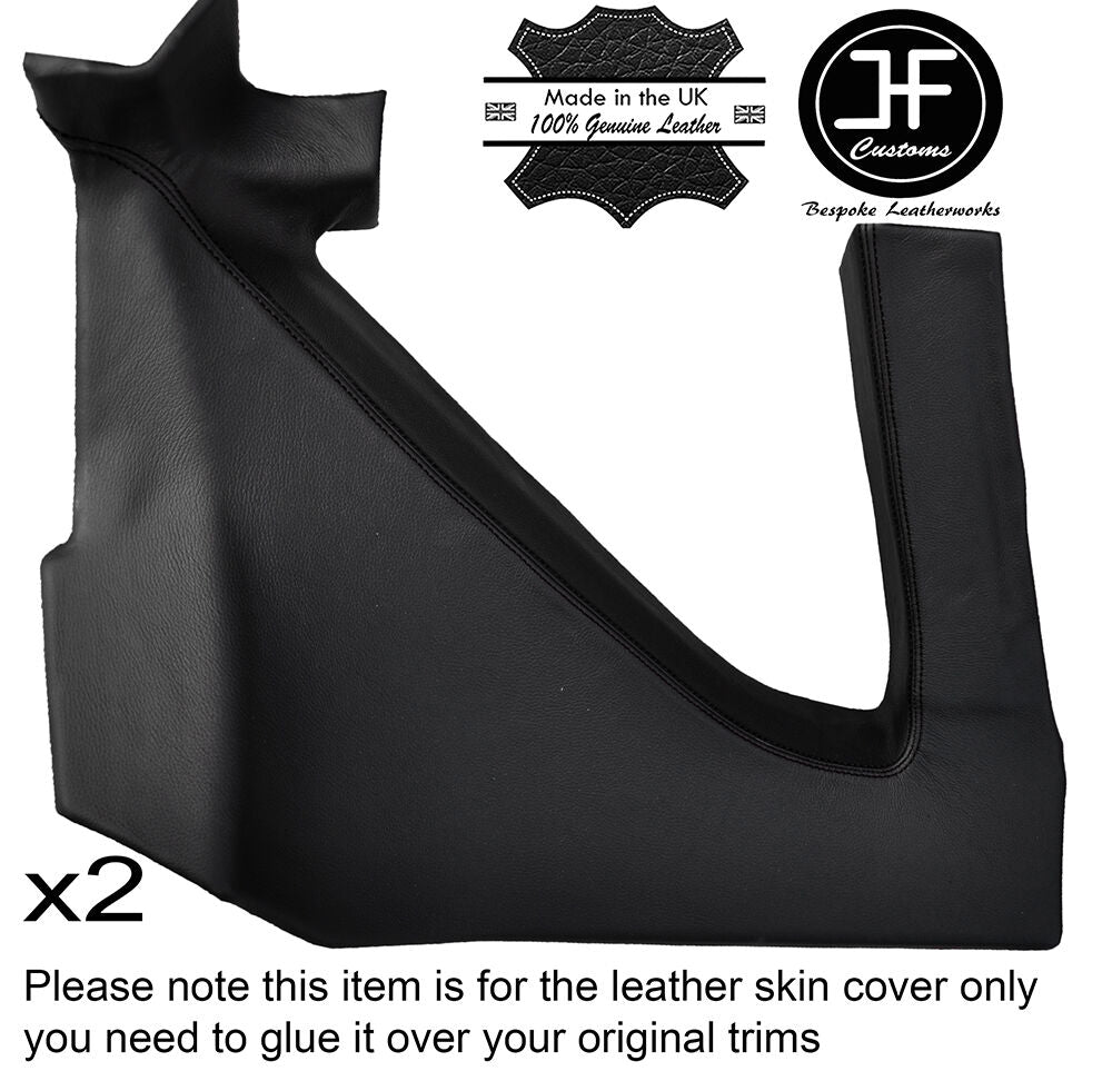 BLACK STITCH 2X REAR UPPER PANEL LEATHER COVER FITS RENAULT ALPINE GTA V6