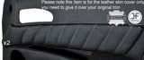 GREY STITCH 2X FRONT DOOR CARD TRIM LEATHER COVERS FITS ALFA ROMEO 166 98-07
