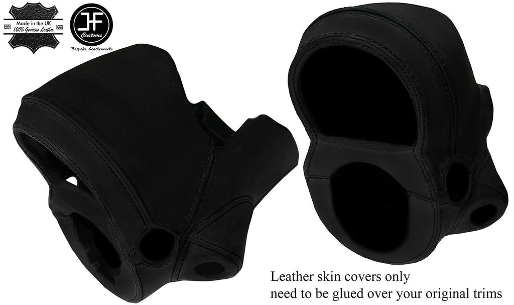 BLACK STITCH SHROUD SPEEDO LEATHER COVER FOR CITROEN C1 2005-2014 STYLE 2