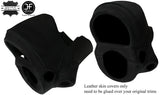 BLACK STITCH SHROUD SPEEDO LEATHER COVER FOR CITROEN C1 2005-2014 STYLE 2