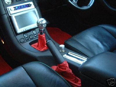 FITS MG MGF MK1 RED LEATHER GEAR GAITER +WIRE FRAME CUSTOM NEW MADE IN UK