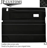 GREY LUX-STITCH LEATHER 2X FRONT DOOR COVERS FOR LAND ROVER DEFENDER 90 110