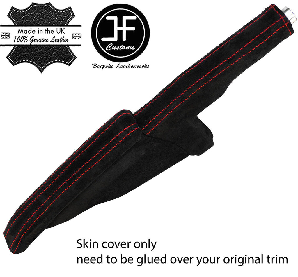 RED STITCHING HANDBRAKE TRIM SUEDE COVERS FITS AUDI R8 2007-2014 CUSTOM NEW