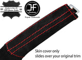 RED STITCH REAL SUEDE HANDBRAKE HANDEL COVER FITS SEAT LEON MK3 2012-2017