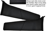 BLACK STITCH FITS RANGE ROVER P38 1994-2002 2X B POST PILLAR LEATHER COVERS