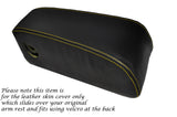 YELLOW STITCHING LEATHER ARMREST SKIN COVER FITS ROVER P5 P5B V8 COUPE