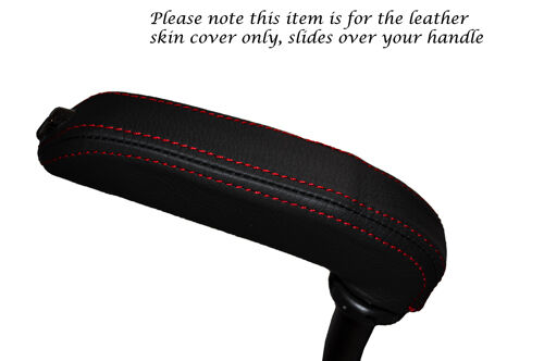 RED STITCH FITS PEUGEOT RCZ 2010+ CURVED HANDBRAKE HANDLE LEATHER SKIN COVER