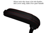 RED STITCH FITS PEUGEOT RCZ 2010+ CURVED HANDBRAKE HANDLE LEATHER SKIN COVER