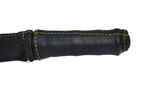 yellow stitch FITS TRIUMPH SPITFIRE 1962-1980 LEATHER HANDBRAKE HANDLE COVER
