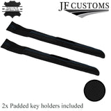 LIGHT BLUE STITCH PERFORATED LEATHER 2X CAR KEY FITS LAMBORGHINI GALLARDO 04-15