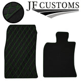GREEN DIAMOND STITCH VINYL 4X TAILORED FLOOR CARPET FOR BMW MINI S R56 07-14 JF1