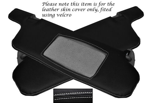 WHITE STITCH FITS NISSAN SKYLINE R32 GTS GTR 89-94 2X SUN VISOR LEATHER COVERS