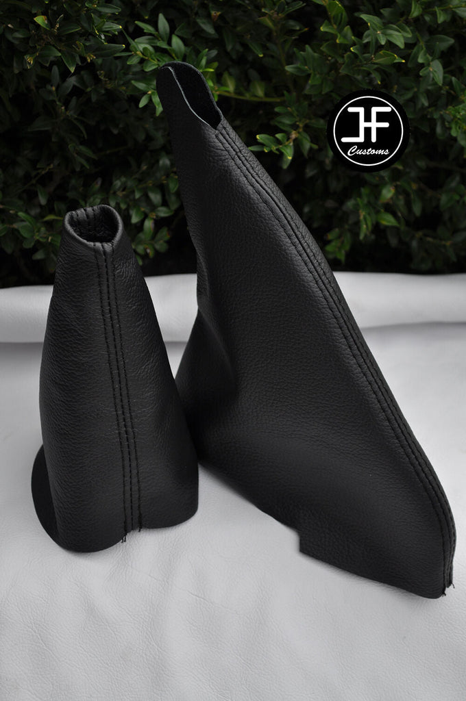 BLACK STITCH MANUAL GEAR GAITER HANDBRAKE LEATHER FITS MG ZR MGZR 2003-2005