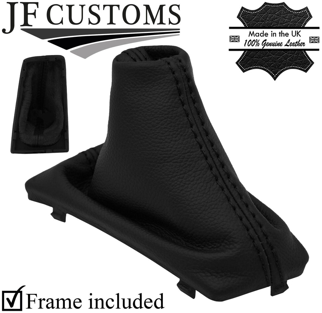 BLACK STITCH LEATHER AUTOMATIC GEAR GAITER+PLASTIC FRAME FOR HYUNDAI IX20 15-20