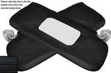 BLACK STITCH 2X SUN VISORS LEATHER SKIN COVERS FITS FORD ANGLIA 105E 123E