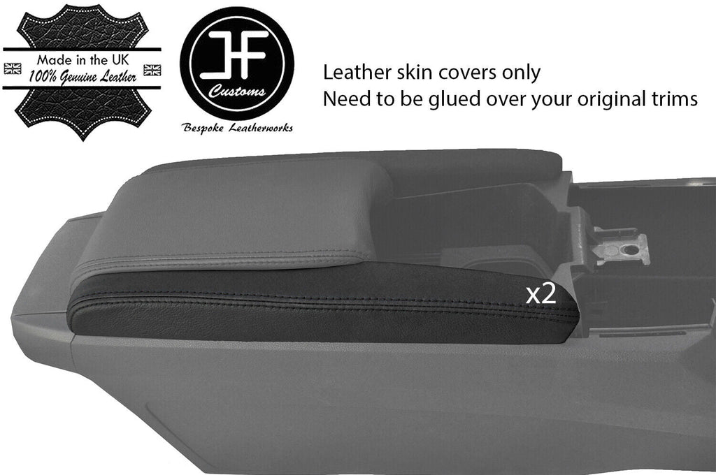 BLACK STITCH 2X CONSOLE SIDE TRIM LEATHER COVER FITS HONDA CIVIC MK10 2017-2019