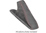 RED STITCH FITS BMW 3 SERIES E36 E46 HANDBRAKE GAITOR PU SUEDE GRAPHITE