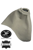 WHITE STITCH CHAMPAIGNE BEIGE LEATHER HANDBRAKE GAITER FITS JAGUAR X-TYPE 01-09