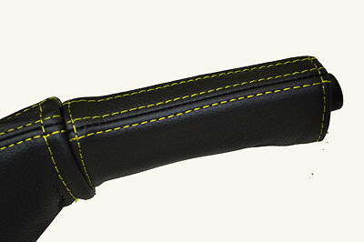 yellow stitch FITS SEAT IBIZA MK4 02-08 LEATHER HANDBRAKE HANDLE COVER ONLY